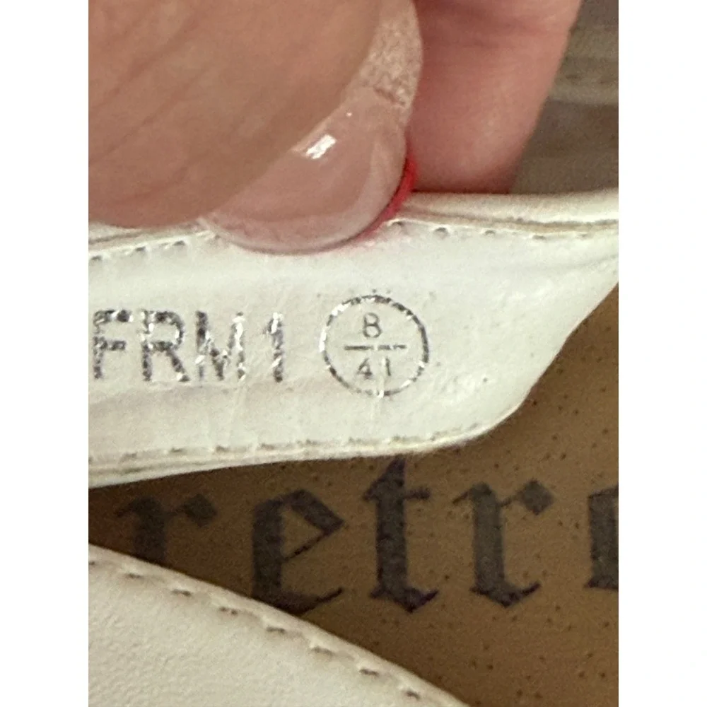 Retro White Lace Up Platform Sandals Espadrille Cork Wedge FRM1 Womens 8 41